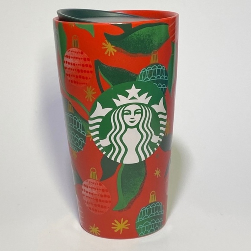 Starbucks Limited Edition Christmas Ornament Ceramic Travel Mug Brand New
